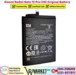 Xiaomi Redmi Note 10 Pro 4G Original Battery Price In Pakistan