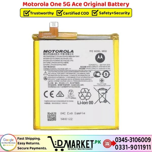 Motorola One 5G Ace Original Battery Price In Pakistan