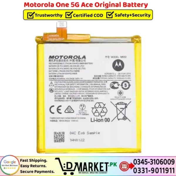 Motorola One 5G Ace Original Battery Price In Pakistan