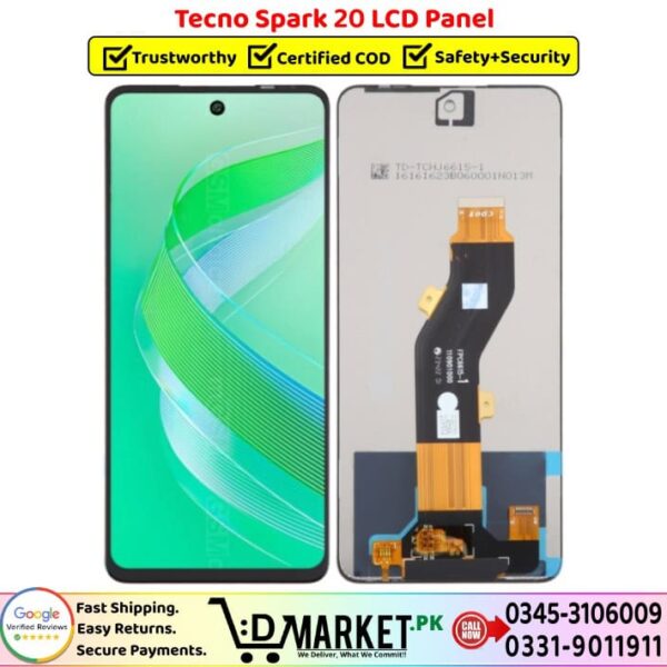 Tecno Spark 20 LCD Panel Price In Pakistan