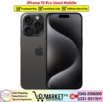 iPhone 15 Pro Used Price In Pakistan