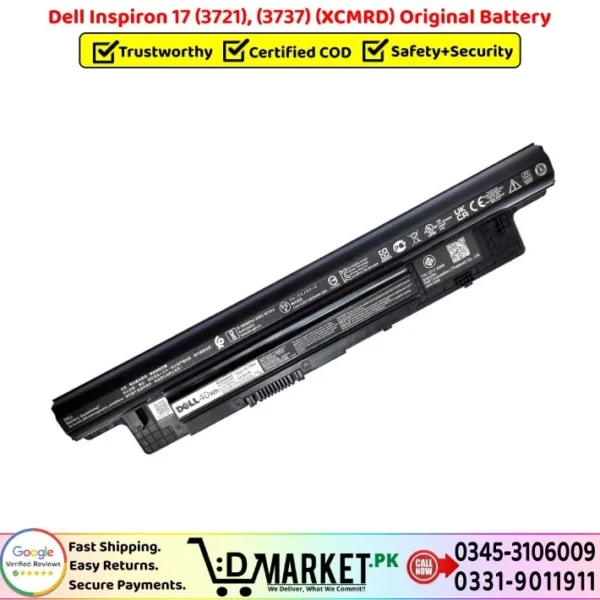 Dell Inspiron 17 3721 3737 XCMRD Original Battery Price In Pakistan