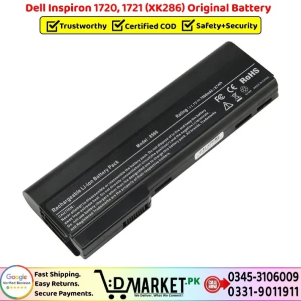 Dell Inspiron 1720 1721 XK286 Original Battery Price In Pakistan