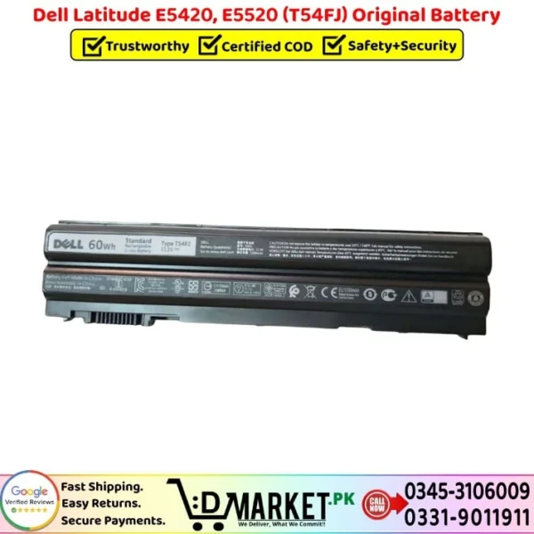 Dell Latitude E5420 E5520 T54FJ Original Battery Price In Pakistan