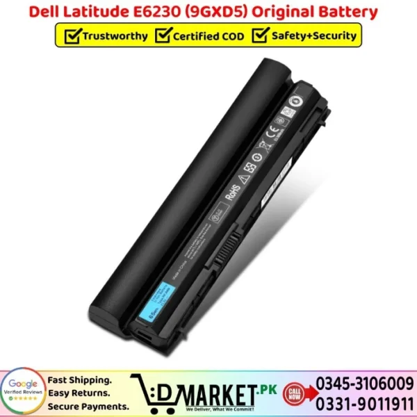 Dell Latitude E6230 9GXD5 Original Battery Price In Pakistan
