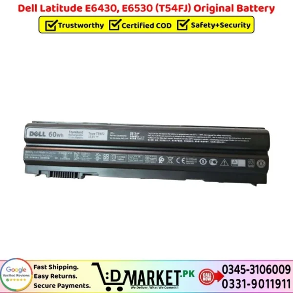 Dell Latitude E6430 E6530 T54FJ Original Battery Price In Pakistan