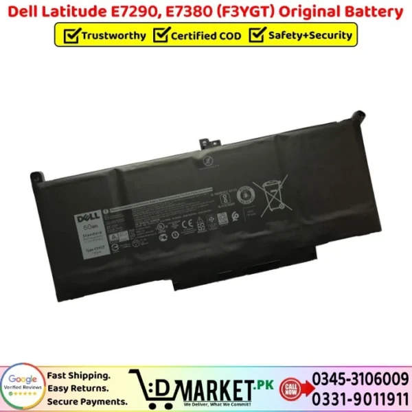Dell Latitude E7290 E7380 F3YGT Original Battery Price In Pakistan