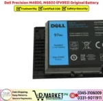 Dell Precision M4800 M6600 FV993 Original Battery Price In Pakistan