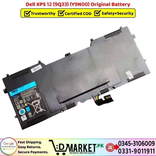 Dell XPS 12 9Q33 Y9N00 Original Battery Price In Pakistan