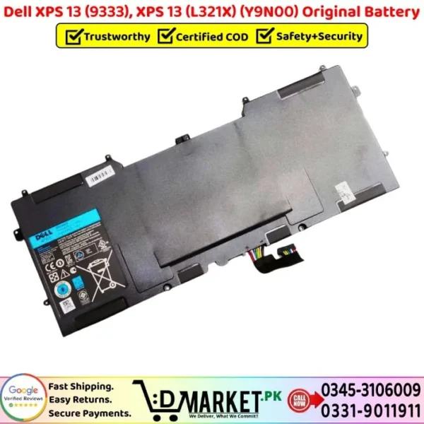 Dell XPS 13 9333 XPS 13 L321X Y9N00 Original Battery Price In Pakistan