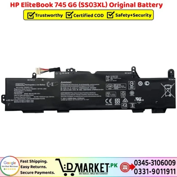 HP EliteBook 745 G6 SS03XL Original Battery Price In Pakistan