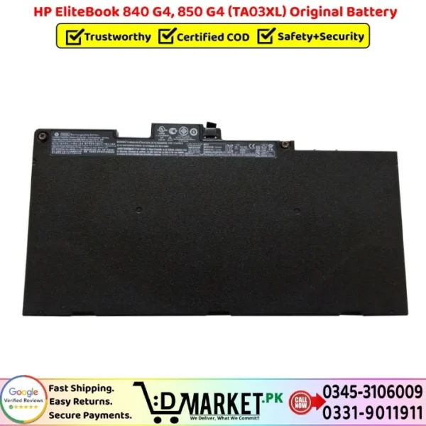 HP EliteBook 840 G4 850 G4 TA03XL Original Battery Price In Pakistan