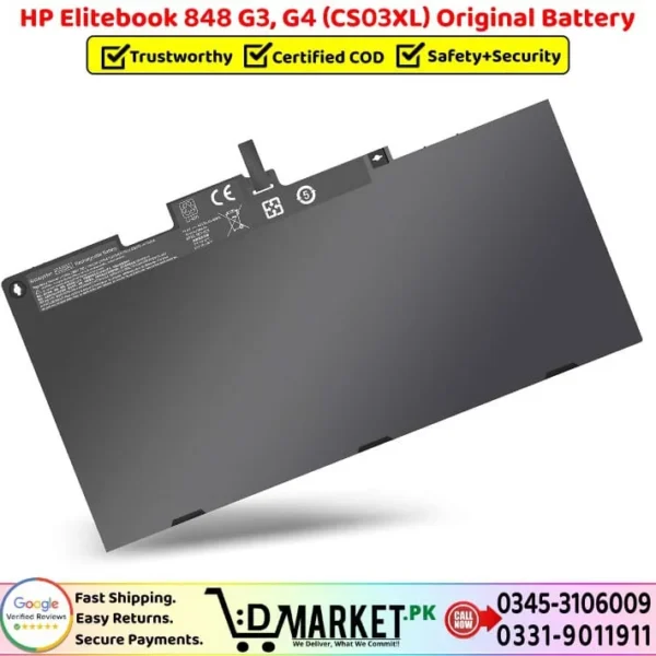 HP Elitebook 848 G3 G4 CS03XL Original Battery Price In Pakistan