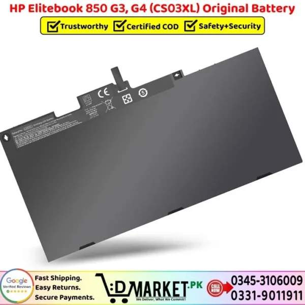 HP Elitebook 850 G3 G4 CS03XL Original Battery Price In Pakistan