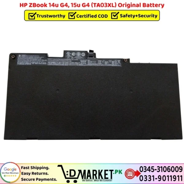 HP ZBook 14u G4 15u G4 TA03XL Original Battery Price In Pakistan