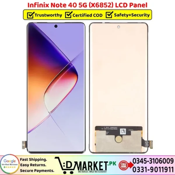 Infinix Note 40 5G X6852 LCD Panel Price In Pakistan