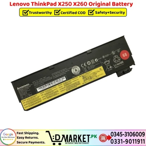 Lenovo ThinkPad X250 X260 Original Battery Price In Pakistan