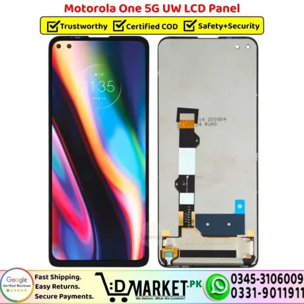Motorola One 5G UW LCD Panel Display Screen Combo Replacement - DMarket.Pk
