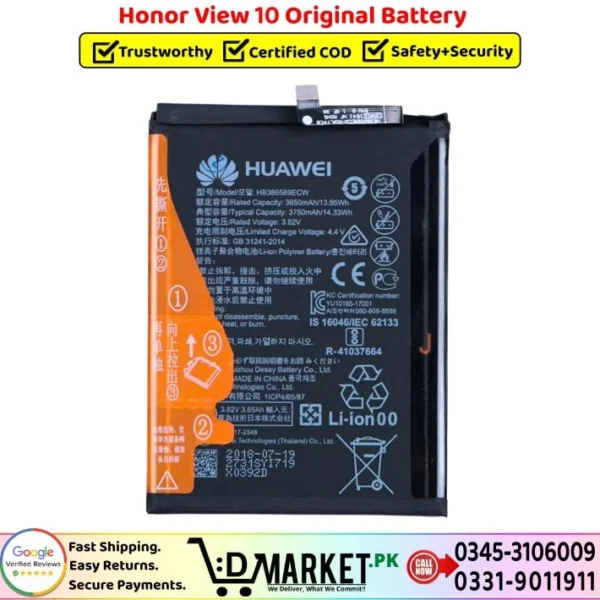 Honor View 10 Original Battery Price In Pakistan