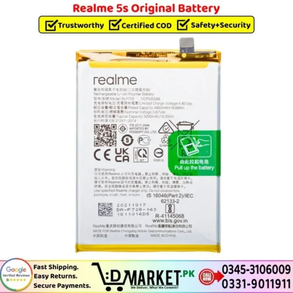 Realme 5s Original Battery Price In Pakistan