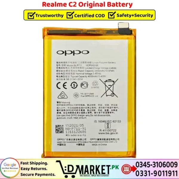 Realme C2 Original Battery Price In Pakistan