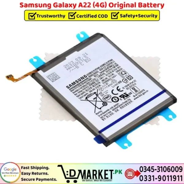 Samsung Galaxy A22 4G Original Battery Price In Pakistan