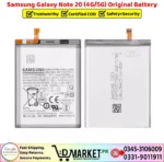 Samsung Galaxy Note 20 Original Battery Price In Pakistan