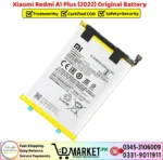 Xiaomi Redmi A1 Plus 2022 Original Battery Price In Pakistan