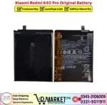 Xiaomi Redmi K40 Pro Original Battery Price In Pakistan