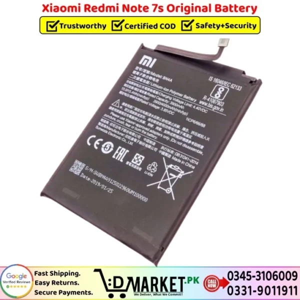 Xiaomi Redmi Note 7s Original Battery Price In Pakistan
