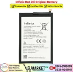 Infinix Hot 20i Original Battery Price In Pakistan