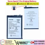 Tecno Spark 7 Pro Original Battery Price In Pakistan