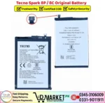 Tecno Spark 8P _ 8C Original Battery Price In Pakistan