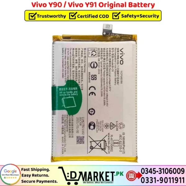 Vivo Y90 _ Vivo Y91 Original Battery Price In Pakistan