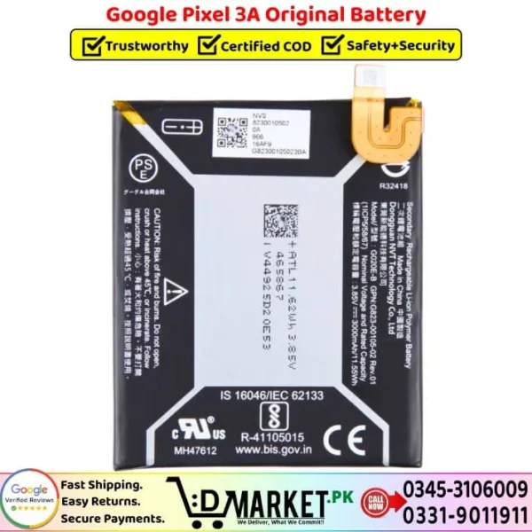 Google Pixel 3A Original Battery Price In Pakistan