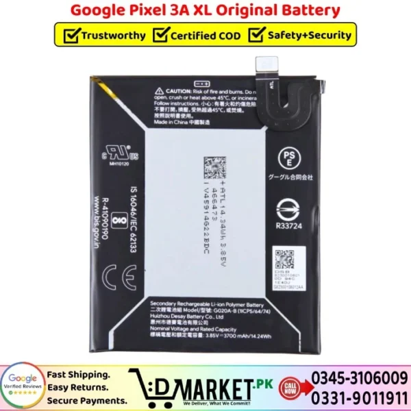 Google Pixel 3A XL Original Battery Price In Pakistan