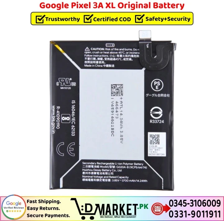 Google Pixel 3A XL Original Battery Price In Pakistan Google Pixel 3A XL Original Battery Price In Pakistan