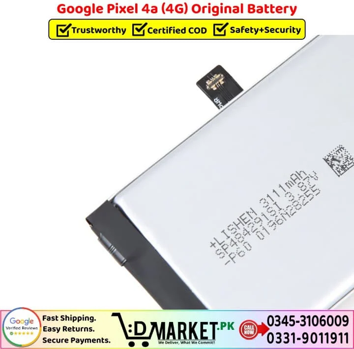 Google Pixel 4a 4G Original Battery Price In Pakistan--- Google Pixel 4a 4G Original Battery Price In Pakistan
