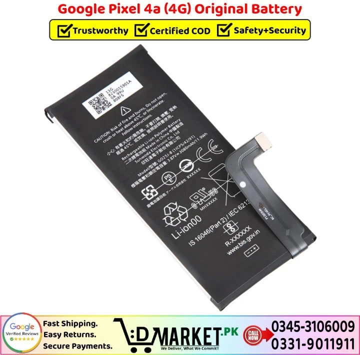 Google Pixel 4a 4G Original Battery Price In Pakistan-- Google Pixel 4a 4G Original Battery Price In Pakistan