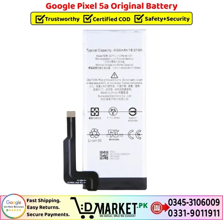 Google Pixel 5a Original Battery Price In Pakistan Google Pixel 5a Original Battery Price In Pakistan