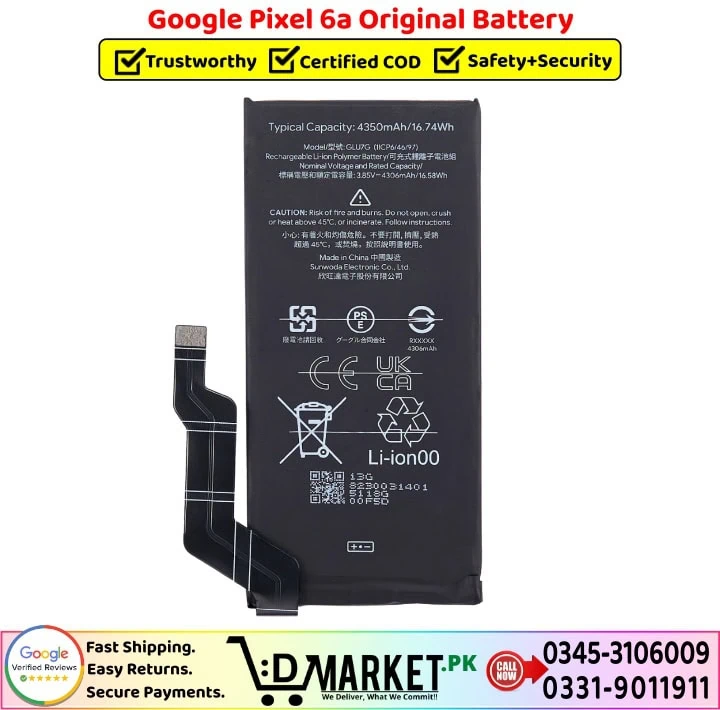 Google Pixel 6a Original Battery Price In Pakistan Google Pixel 6a Original Battery Price In Pakistan