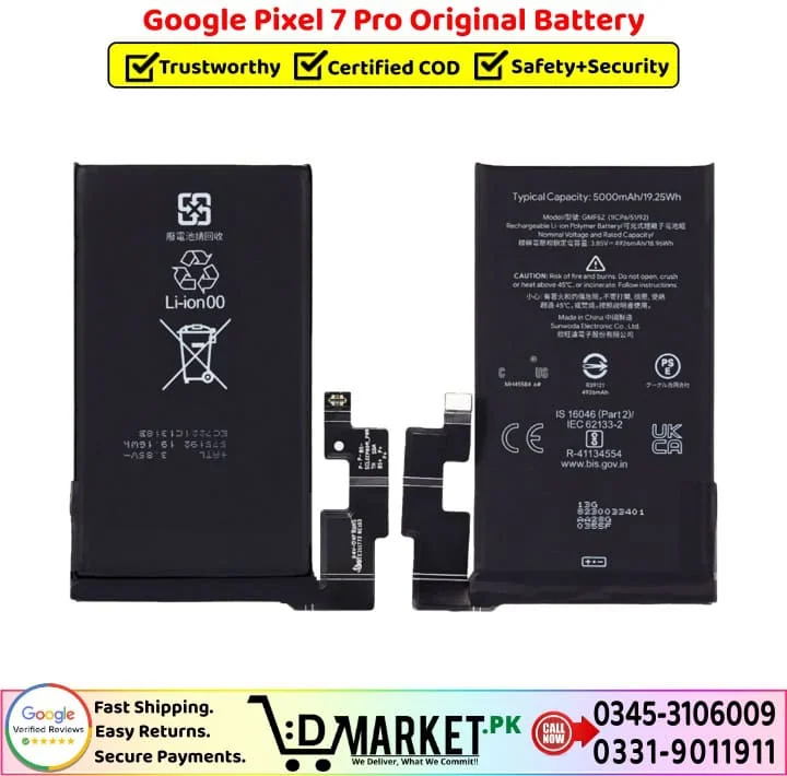 Google Pixel 7 Pro Original Battery Price In Pakistan--- Google Pixel 7 Pro Original Battery Price In Pakistan