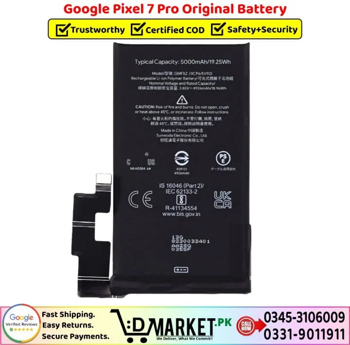 Google Pixel 7 Pro Original Battery Price In Pakistan Google Pixel 7 Pro Original Battery Price In Pakistan