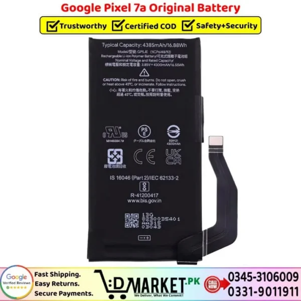 Google Pixel 7a Original Battery Price In Pakistan