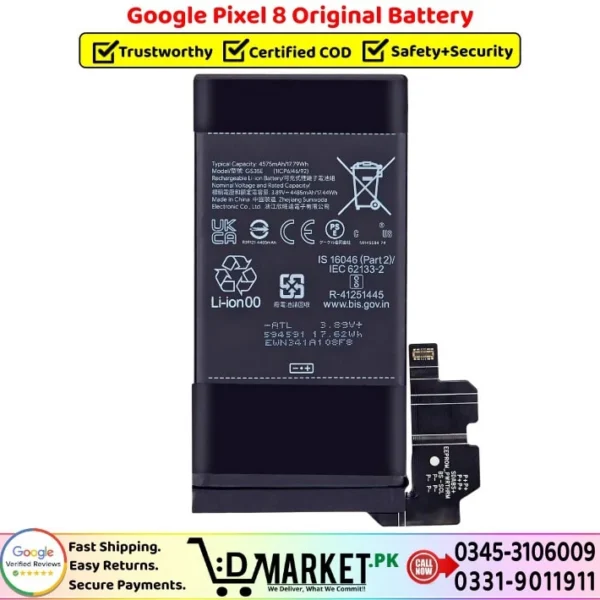 Google Pixel 8 Original Battery Price In Pakistan