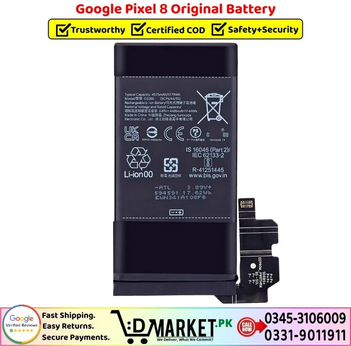 Google Pixel 8 Original Battery Price In Pakistan Google Pixel 8 Original Battery Price In Pakistan