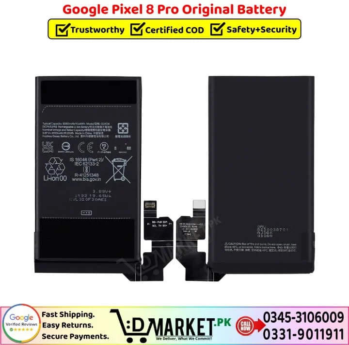 Google Pixel 8 Pro Original Battery Price In Pakistan---- Google Pixel 8 Pro Original Battery Price In Pakistan