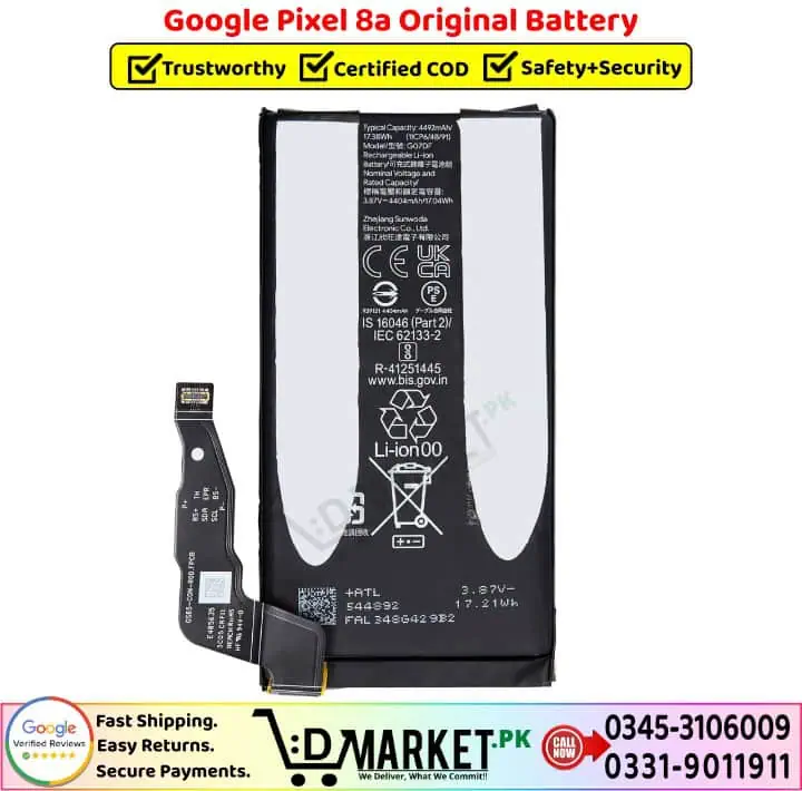 Google Pixel 8a Original Battery Price In Pakistan Google Pixel 8a Original Battery Price In Pakistan