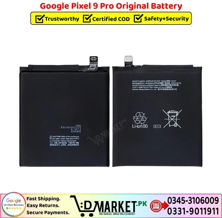 Google Pixel 9 Pro Original Battery Price In Pakistan-- Google Pixel 9 Pro Original Battery Price In Pakistan