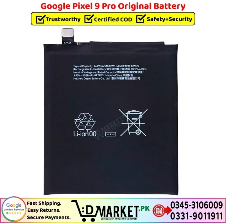 Google Pixel 9 Pro Original Battery Price In Pakistan Google Pixel 9 Pro Original Battery Price In Pakistan